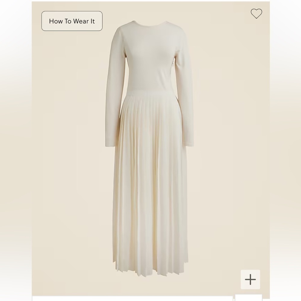 J crew Pleated ballet dress in stretch cotton-blend